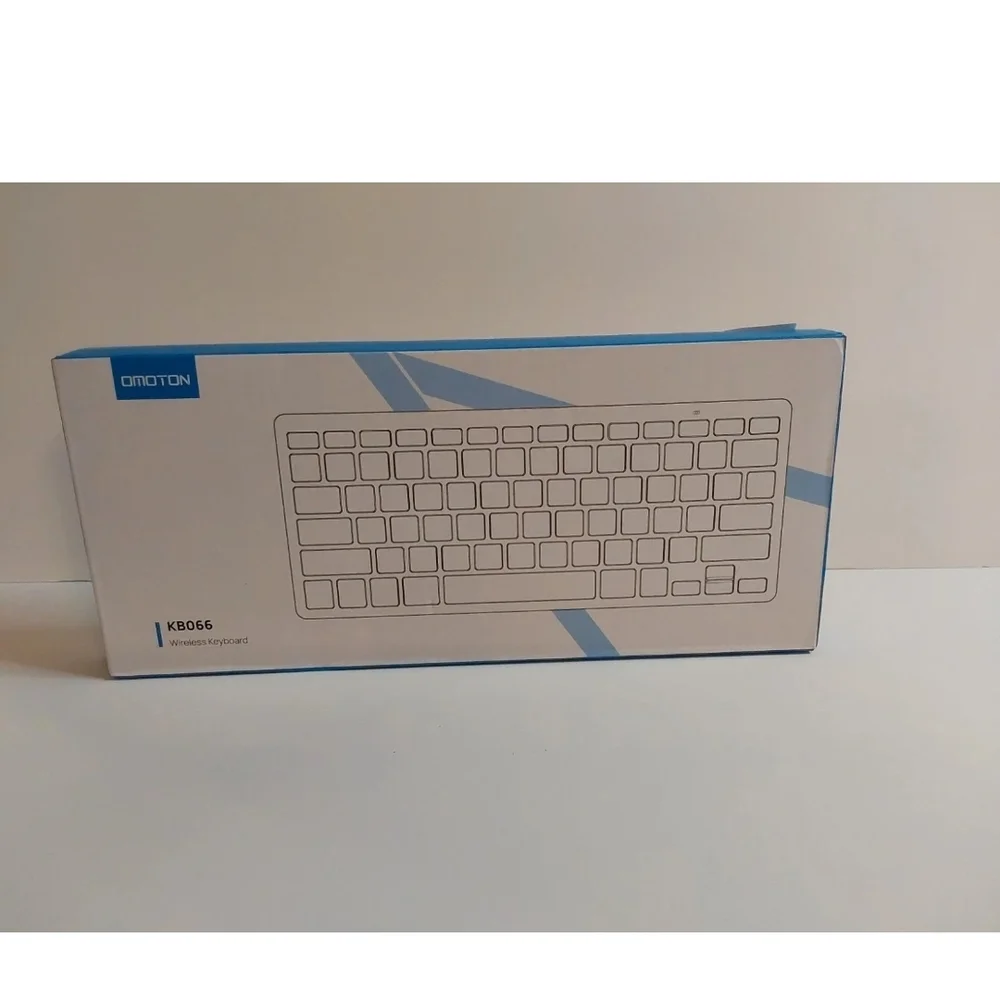 Omoton KB066 Bluetooth Wireless Keyboard for Android and iOS White—New